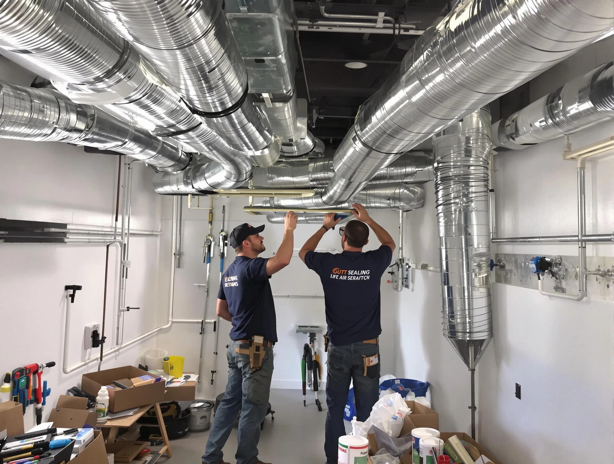 Cullman Air Duct Cleaning technician applying professional duct sealing solutions in Cullman