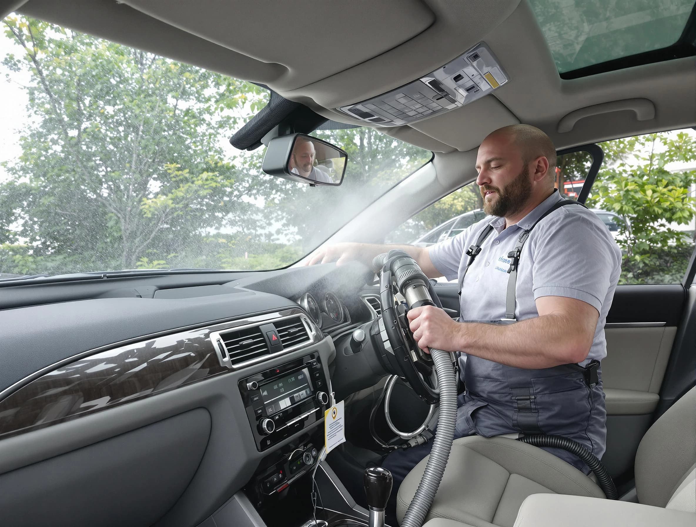 Cullman Air Duct Cleaning specialist performing professional car duct cleaning in Cullman