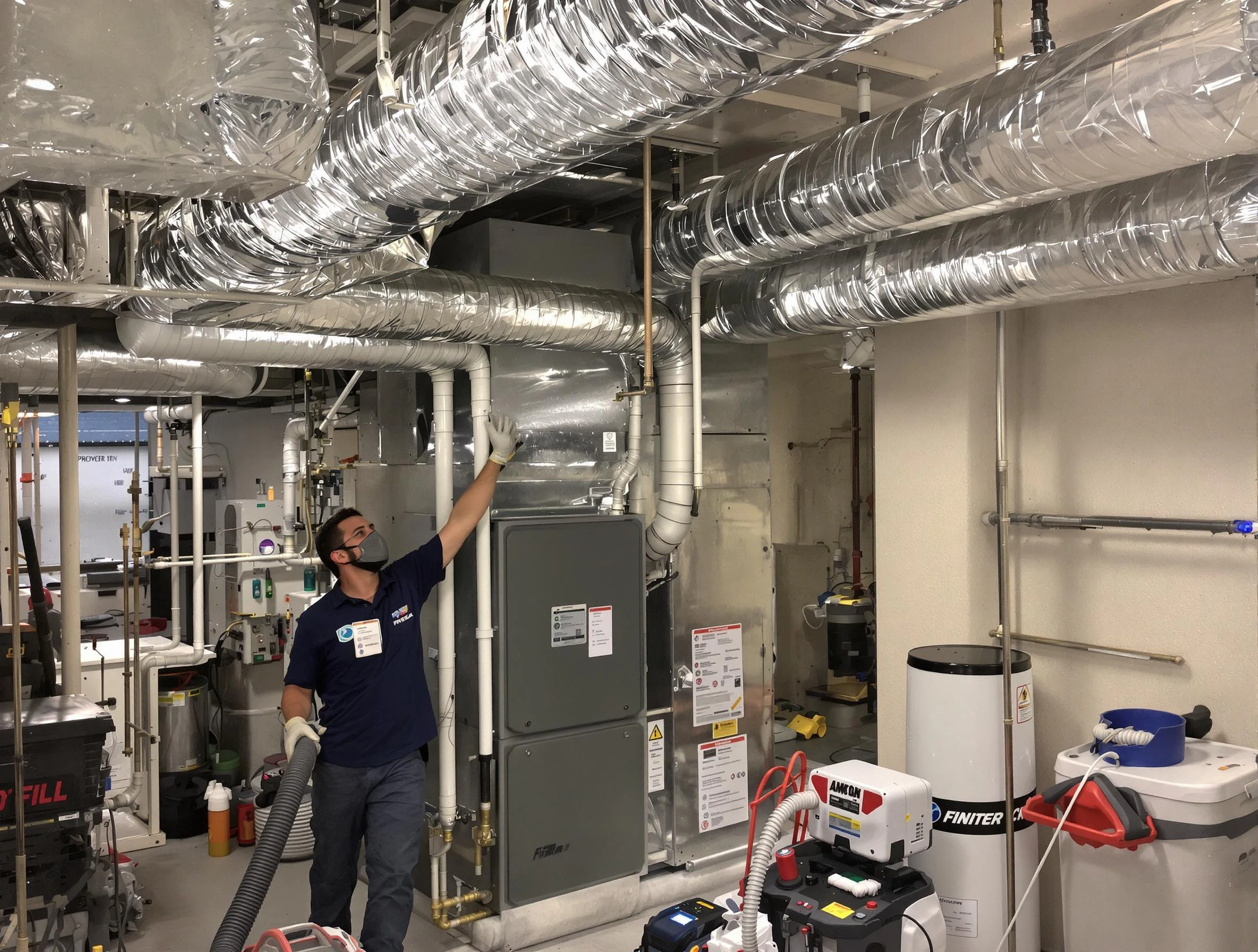Cullman Air Duct Cleaning specialist performing thorough furnace duct cleaning in a Cullman residence