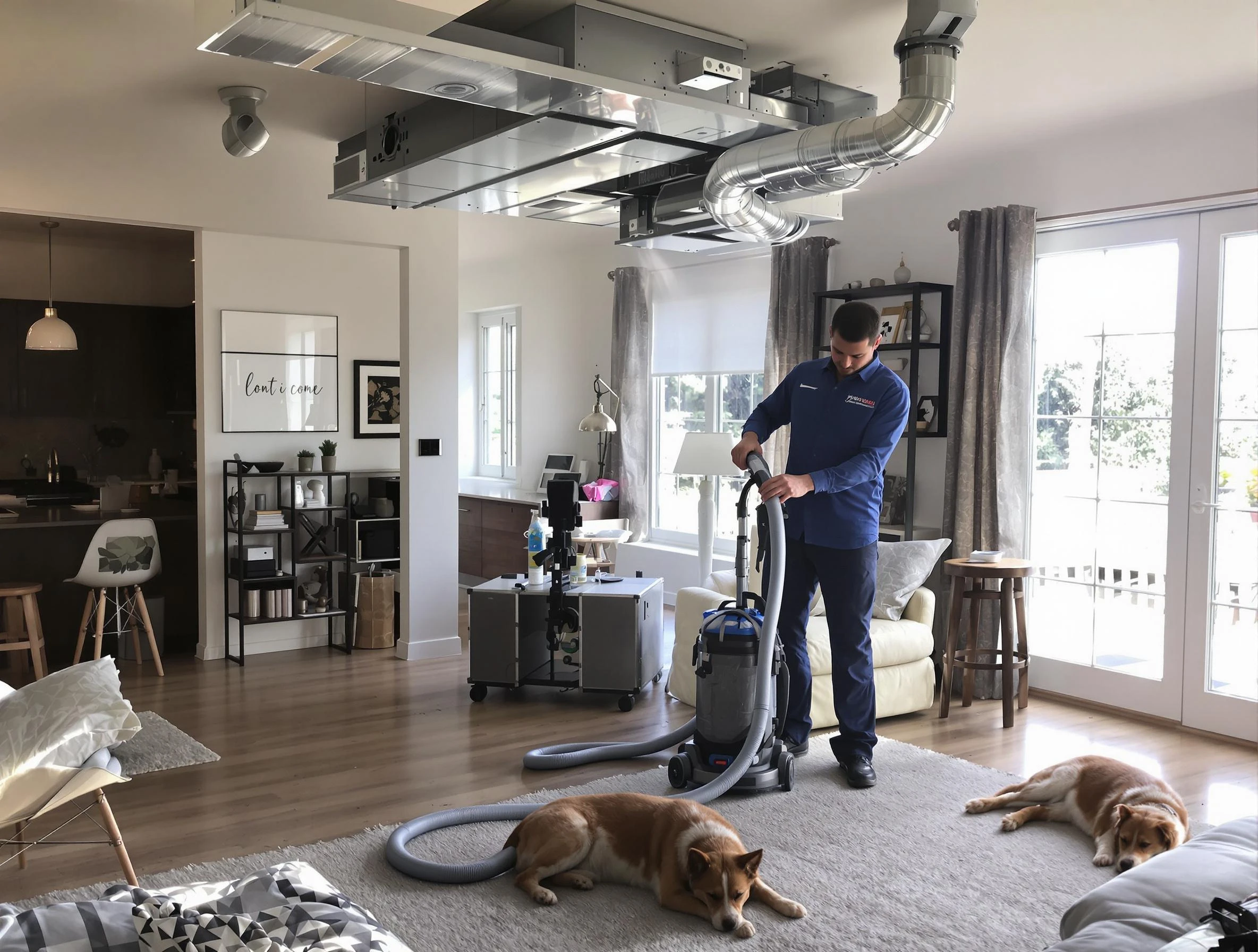 Cullman Air Duct Cleaning technician performing detailed indoor duct cleaning for improved air quality in Cullman