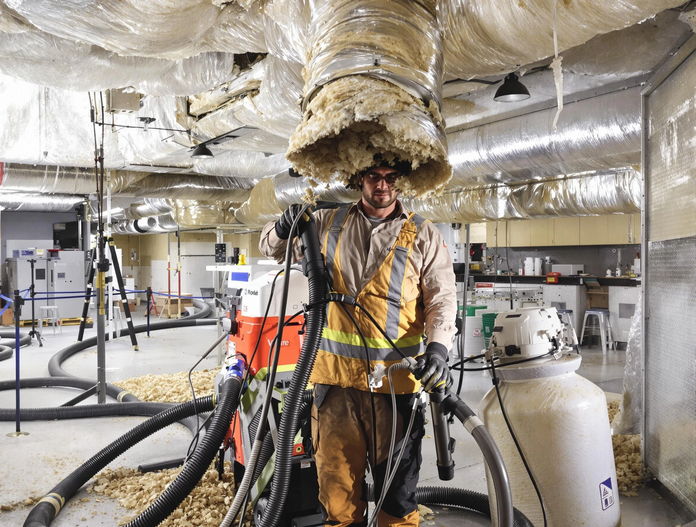 Professional vacuum insulation removal by Cullman Air Duct Cleaning expert in Cullman